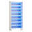 28.35" White 8-Tier Shoe Storage Cabinet With LED Light Strip