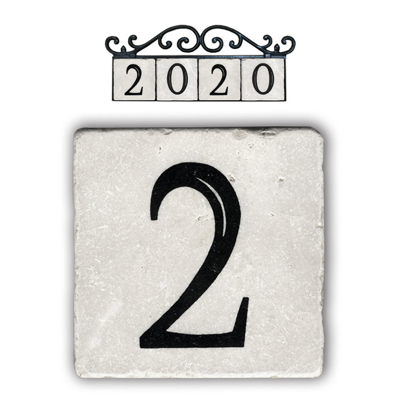 Numéro de maison de carrelage 4 po, 2