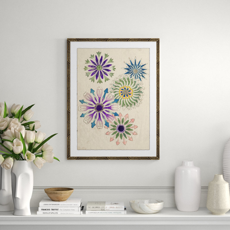 Asian Woodblock Snowflakes Giclee Print by Soicher Marin Archives