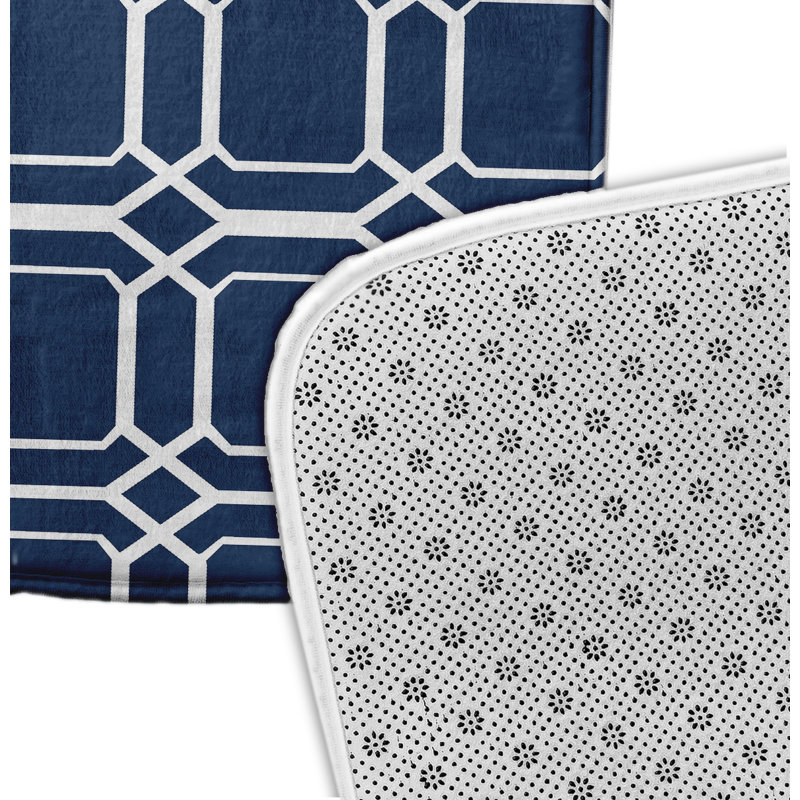 Tapis de bain Eliza, l 24 po x L 17 po, Bleu