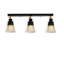 Plafonnier semi-encastré avec base en bois 3 lumières 3 lumières