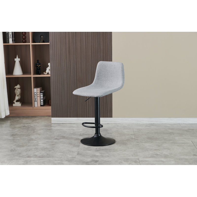 Tabouret pivotant à hauteur réglable Kistin, Gris clair