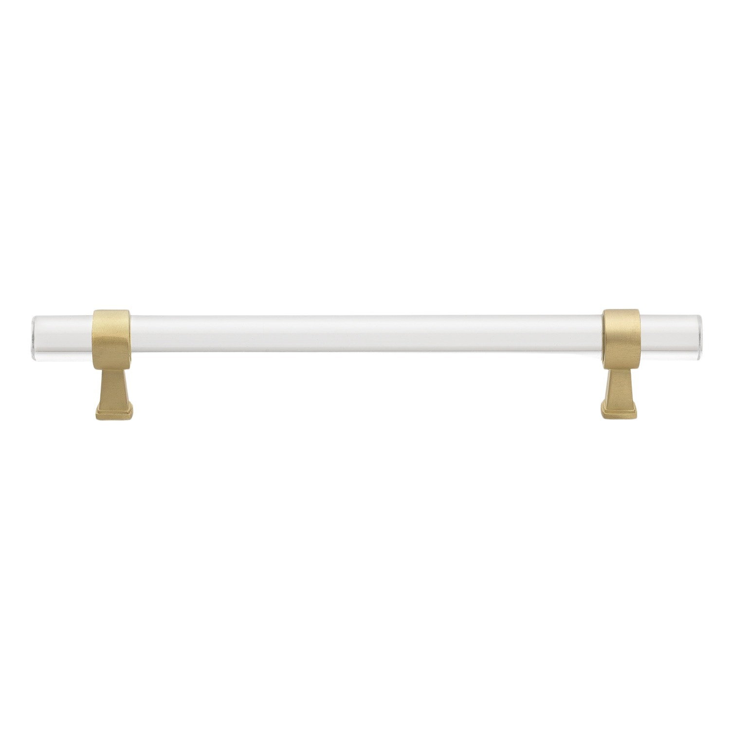 Acrylic Bar Cabinet Pull, Satin Gold, 5.0625"
