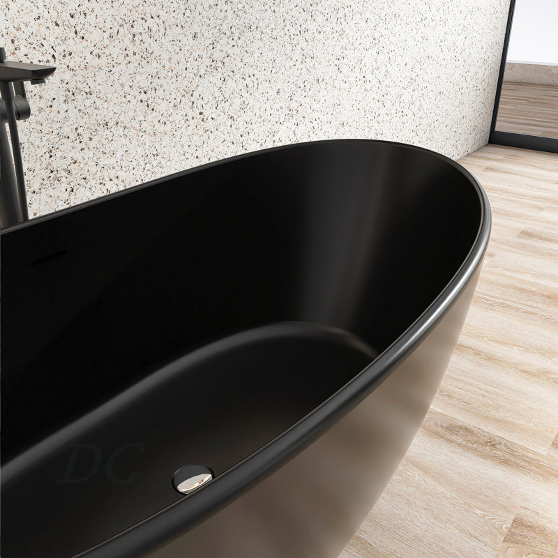 Baignoire de trempage autoportante de 61 pouces pour salle de bain