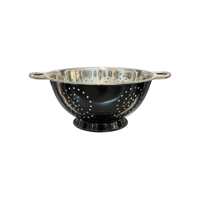 Buckingham Stainless Steel Deep Colander  , Black