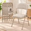 Ensemble de 4 chaises pliantes kaki pliantes avec coussin et dossier-27828525-27828496
