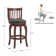 Morgan Swivel Upholstered Counter Stool with Solid Wood Frame