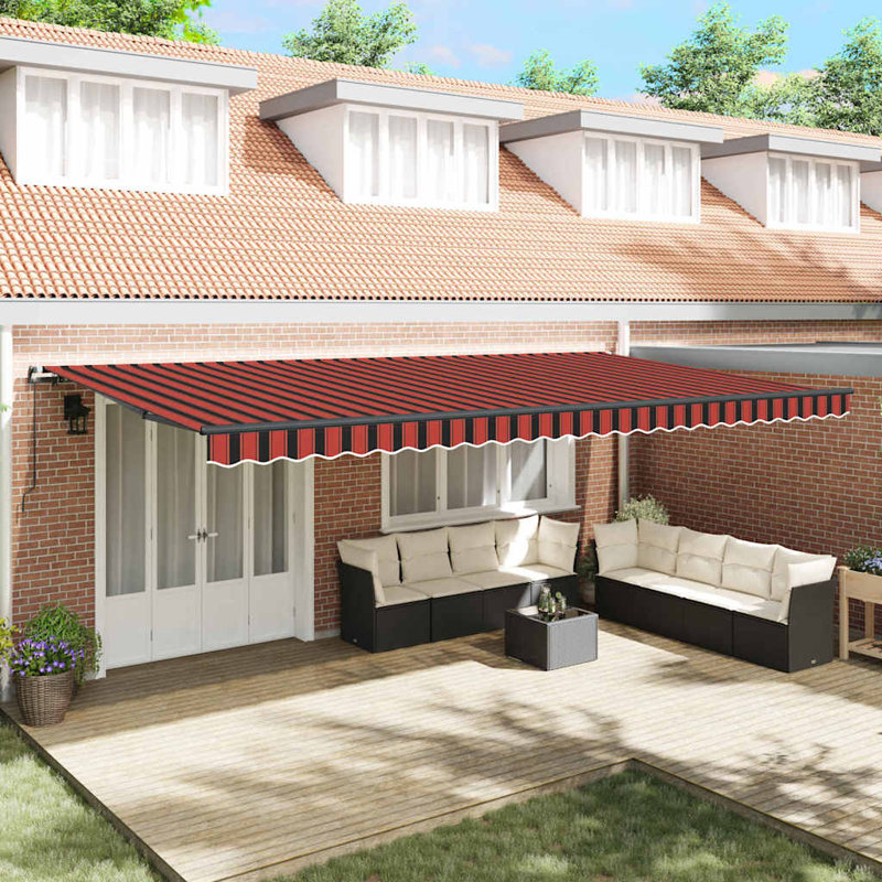 VidaXL 600cm W x 300cm D Polyester Cover Retractable Door / Window Awning