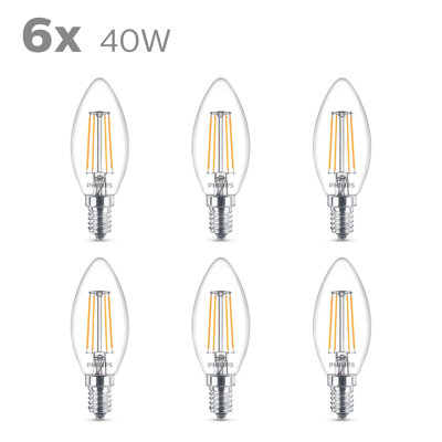 Philips LED Clear B35 E14 Small Edison Screw 40W Warm White