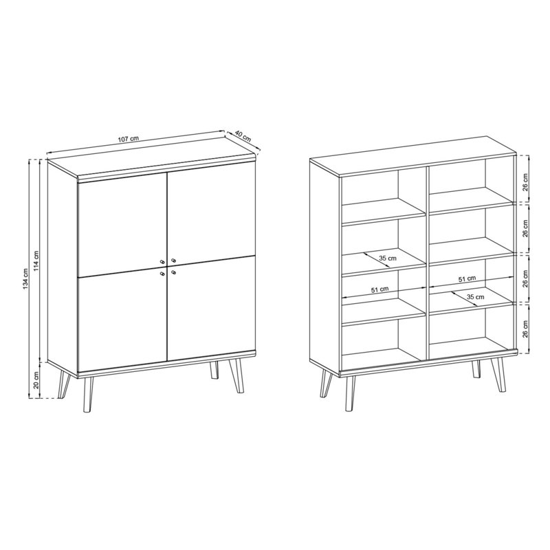 Iker 107cm Sideboard