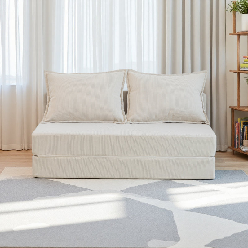 Foldable Sofa Bed Sleeper Lounge Chair With Pillow Floor Mattress Floor Couch With Backrest For Living Room/Dorm/Guest Room/Home Office