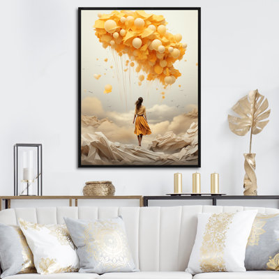 «Woman Walk To Success Motivation II - Motivation», art mural