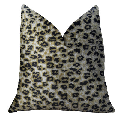 Wild Cheetah Animal Print Reversible Throw Pillow
