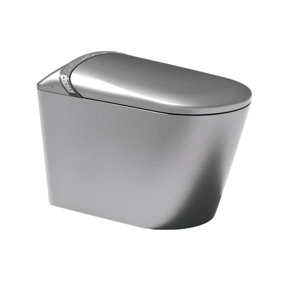 Starry Night Bidet Smart Toilet In Bathroom, Auto Open/Close Seat, Foot Sensor Activation, Led Display, Warm Water System, Easy Side Buttons Integrated For Lid, Functionality, Air Dryer,