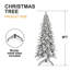 Arbre de Noël floqué avec support en métal-1731766419