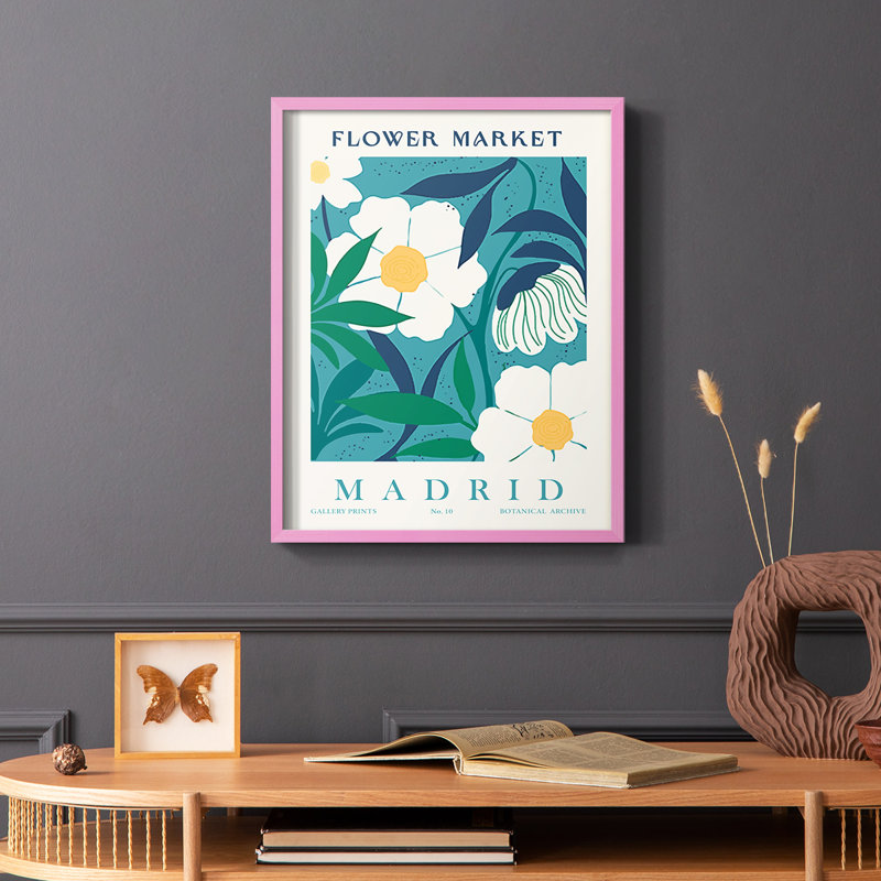 Matisse XXVIII Framed Print - Solid Wood, Pink, 10" H x 8" W