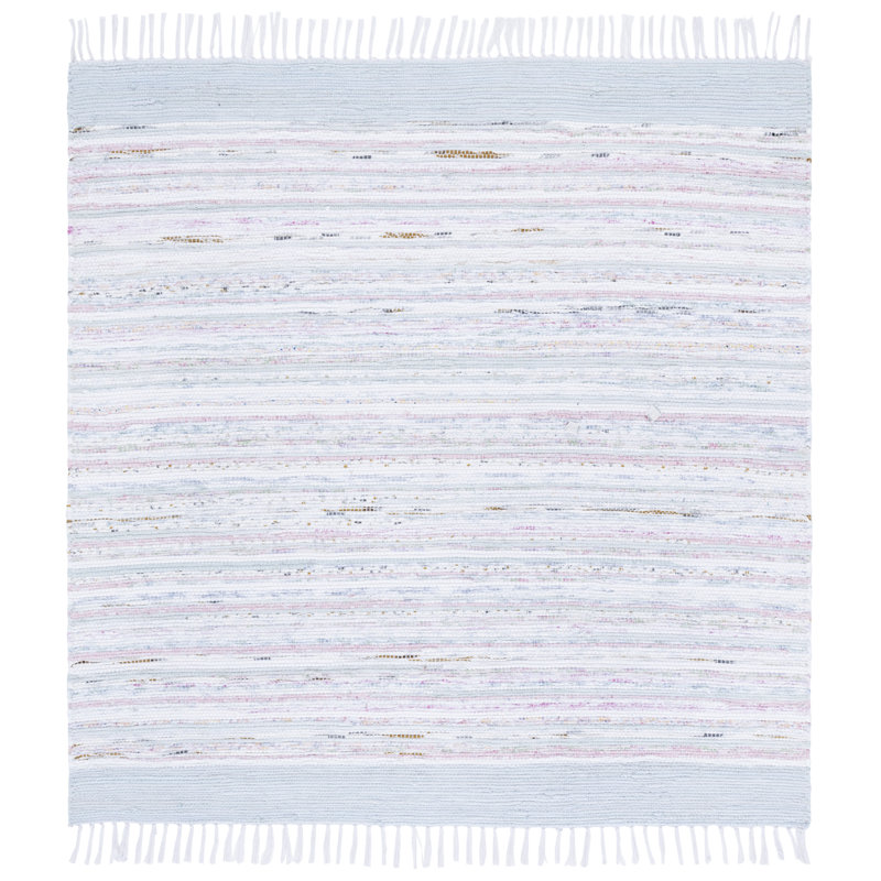 Rag Rug 401 Hand Woven Cotton Abstract Rug, Rectangle 8' x 10'
