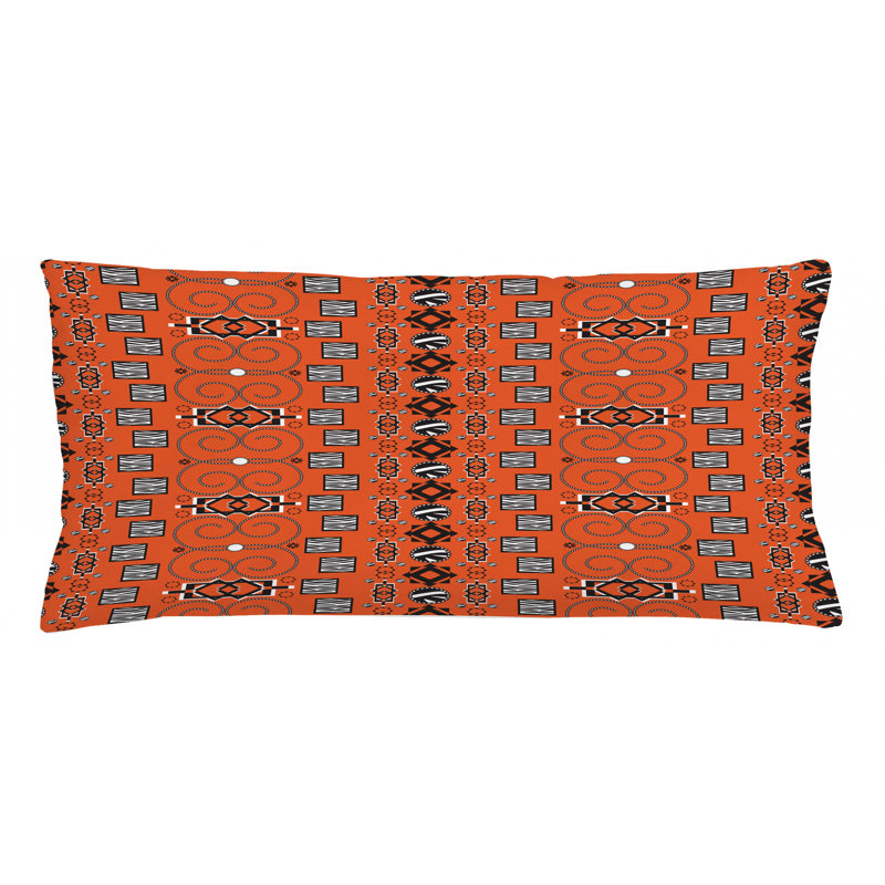 Housse de coussin lombaire géométrique intérieur/extérieur africain, 16 po x 36 po
