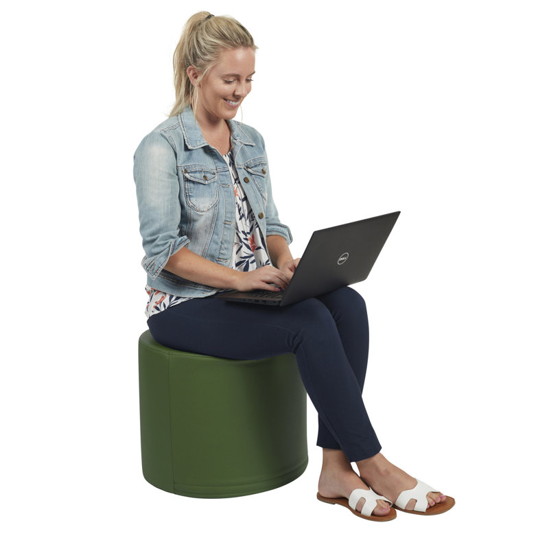 Repose-pieds rond 18 po SoftScape, Ton de couleur terre, H 16 po x l 18 po x P 18 po