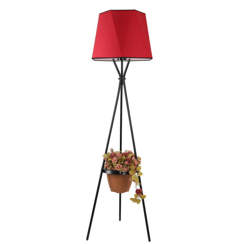 Lampe trépied 65 po Horicon, Rouge