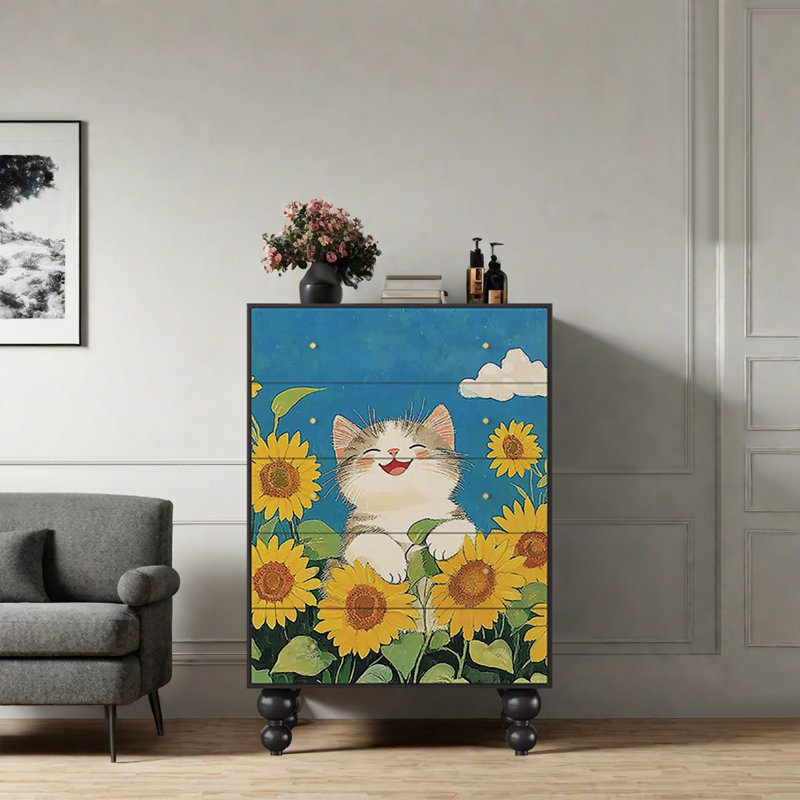 French modern living room high-end decor cabinet