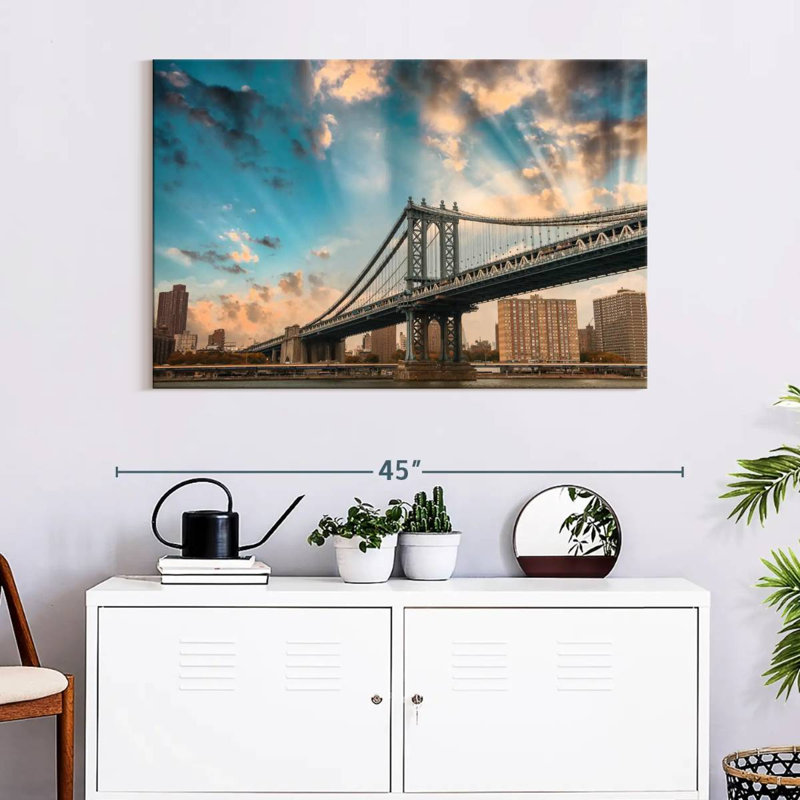 Nicci Dramatic Manhattan Bridge, 26" H x 39" W
