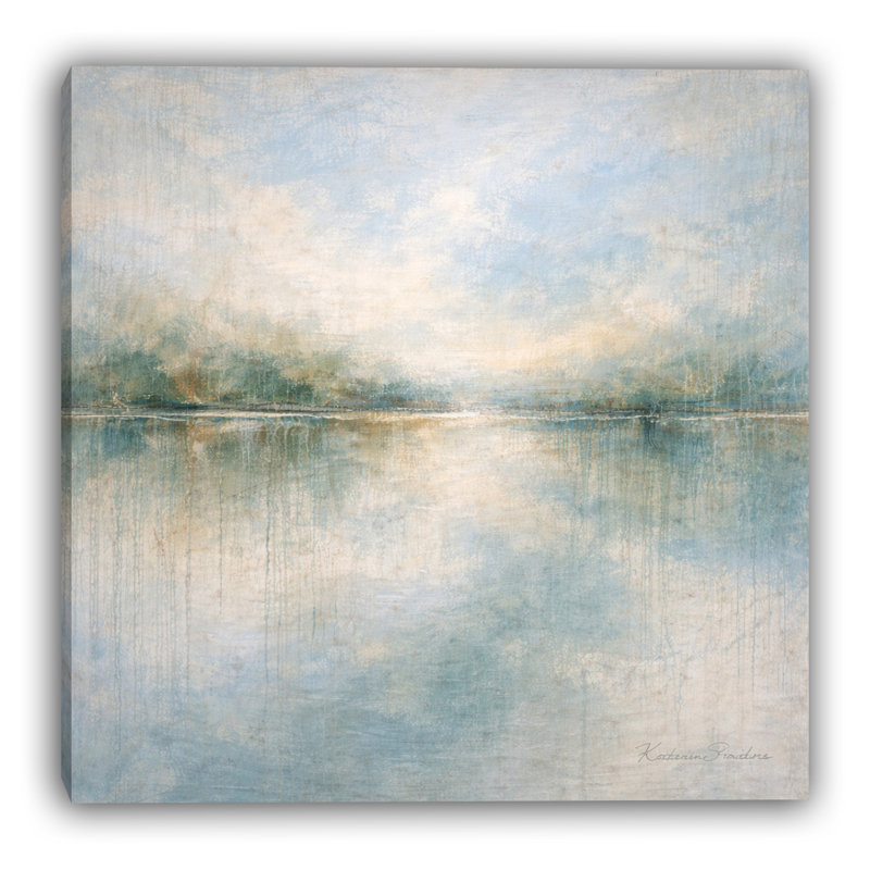 «Blue Prairie», art mural sur toile tendue, L 30 po x H 30 po x P 1,5 po
