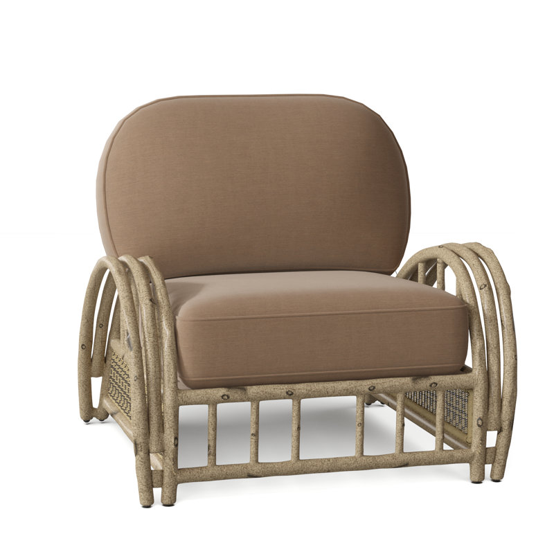 Chaise de patio avec coussins River Run, Toile Sunbrella® beige chiné