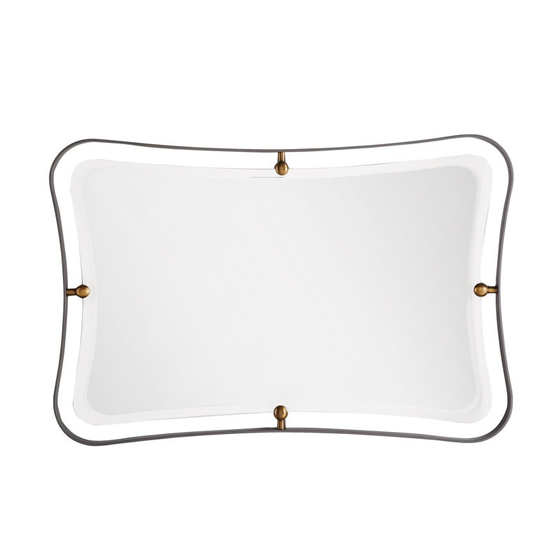 Janey Flat Metal Beveled Wall Mirror