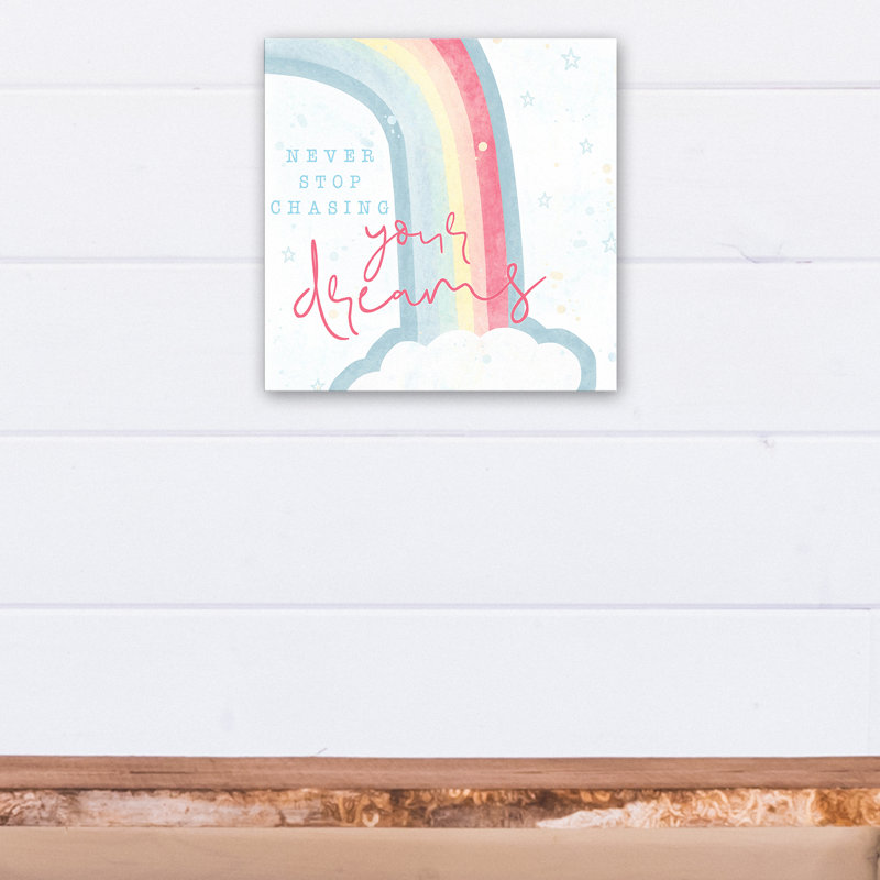 « never stop », art sur toile rainbows Davidge, H 12 po x l 12 po x P 1,25 po