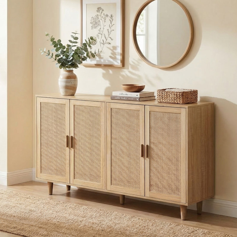 Console de 62 po pour le couloir, Naturel / naturel