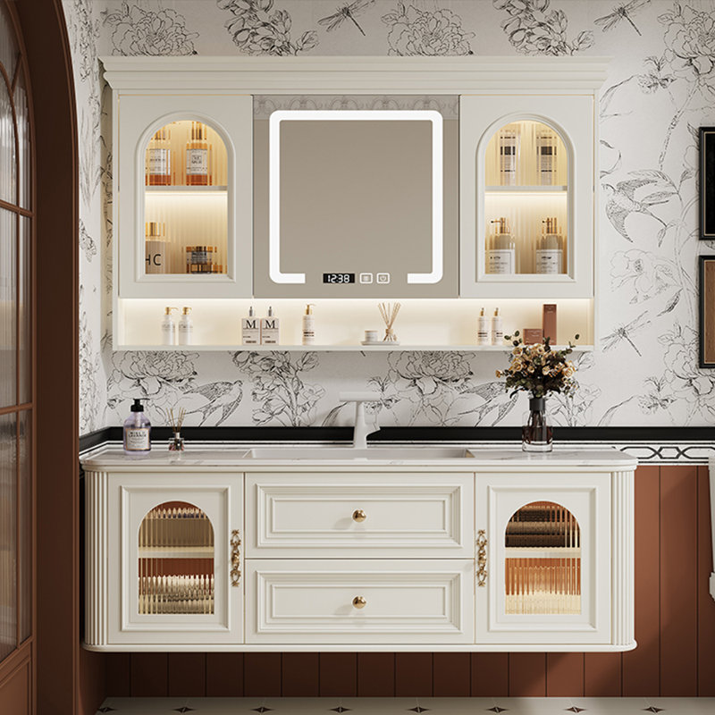 Bathroom cabinet retro American style, Off-White, 51"