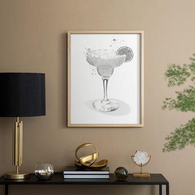Dressed in White Margarita Framed Print - Solid Wood