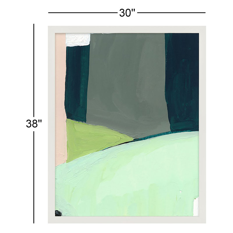 Into The Hills Painting by Andrea Stokes, White Framed, 30" W x 38" H