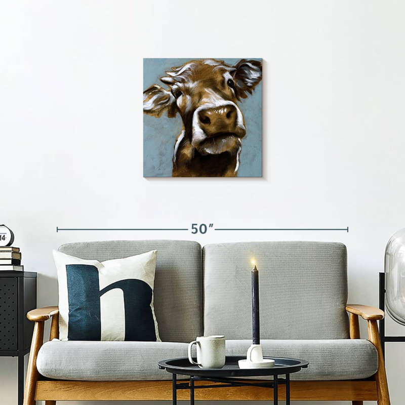Brampt Cow Kisses I, 20" H x 20" W