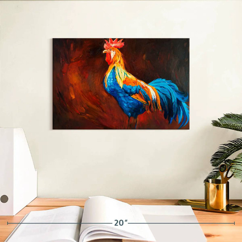 Brampt Rooster Chicken, 8" H x 12" W