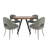 Aurthur 45" Round Dining Table And Upholstered Dining Chairs Set - Gray Pu-118608211