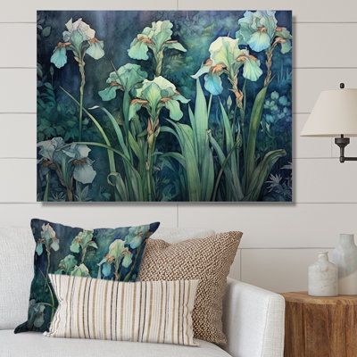" Green Irises Petal III "