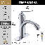 Robinet pour salle de bain à poignée simple avec drain-92395935