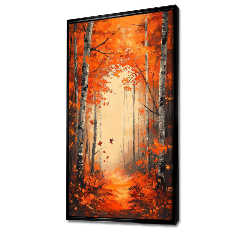 Orange orange brun I - décoration murale d'automne orange, impressions encadrées chaleureuses, H 32 po x l 16 po