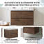 Meuble-lavabo mural intégré de 76 cm (30 pouces) couleur noyer-1277106102-1277106091