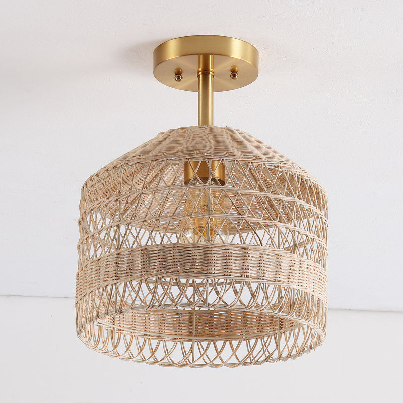 Ipswich Rattan Semi Flush Mount