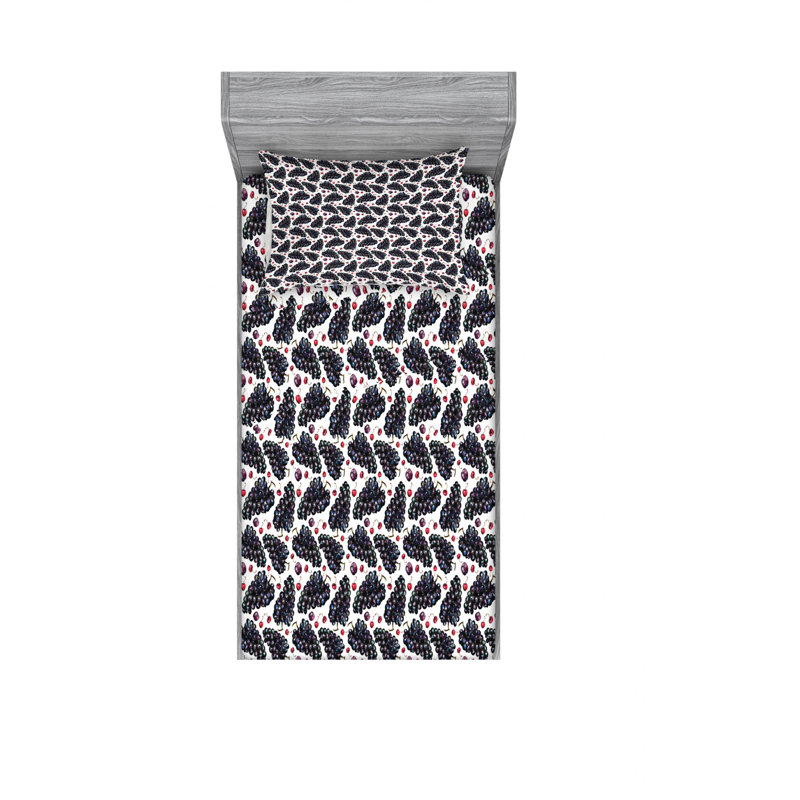 Ensemble de draps Nature Fresh Fruit, Ensemble de draps pour lit simple TG avec drap-hou