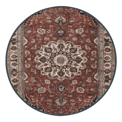 Machine Washable Persian Brown Area Rug