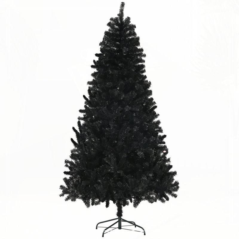 Arbre de Noël artificiel, Noir, H 7,4 po