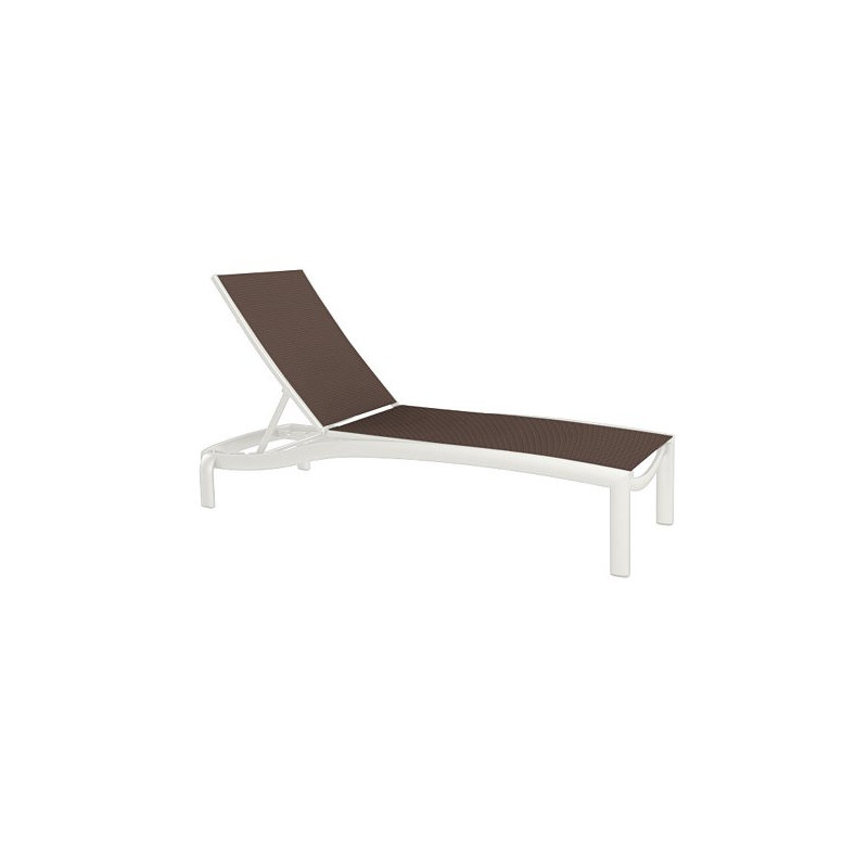 Kor Outdoor Chaise Lounge, Shell, Sparkling Water