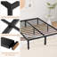 Base de lit - sommier plateforme en métal avec sommier à lattes en acier, aucun sommier nécessaire, espace de rangement sous le cadre-505925674