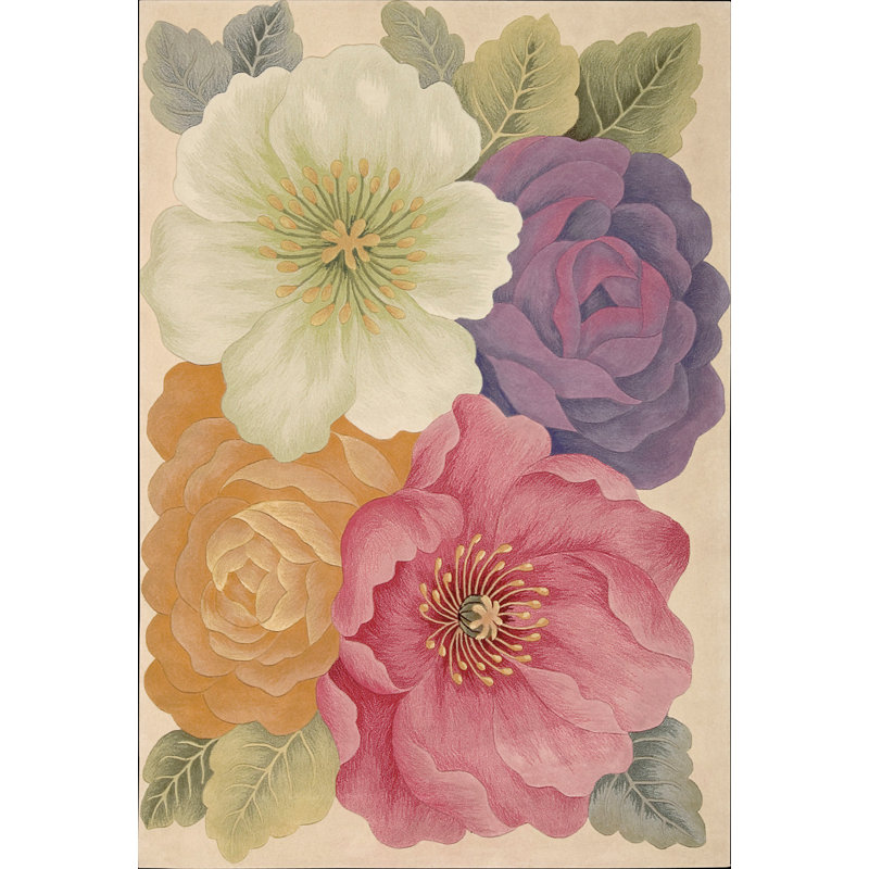 Newbury Wool Floral Indoor Rug, Rectangle 3'6" x 5'6"