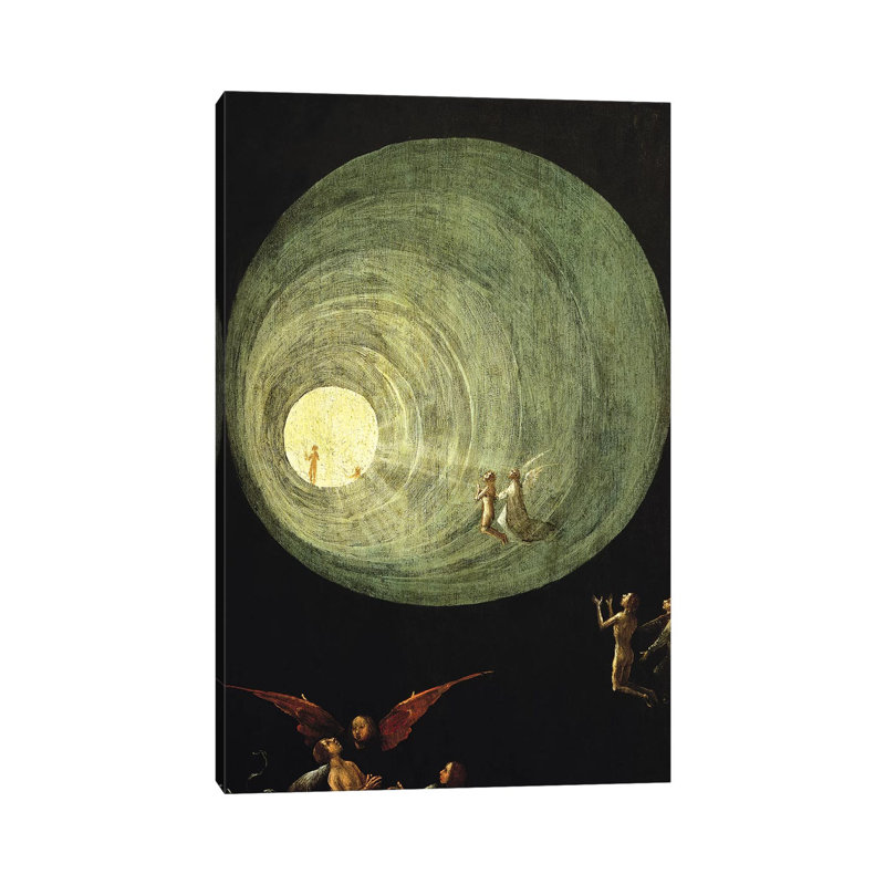 Deatail Of The Funnel Of Goodness And Light, Ascent Of The Blessed by Hieronymus Bosch - Wrapped Canvas Print