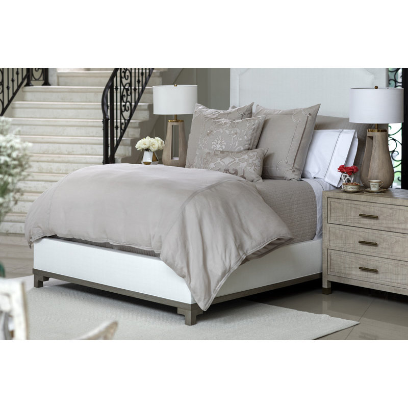 Bloom Linen Duvet Cover, Queen Duvet Cover, Raffia